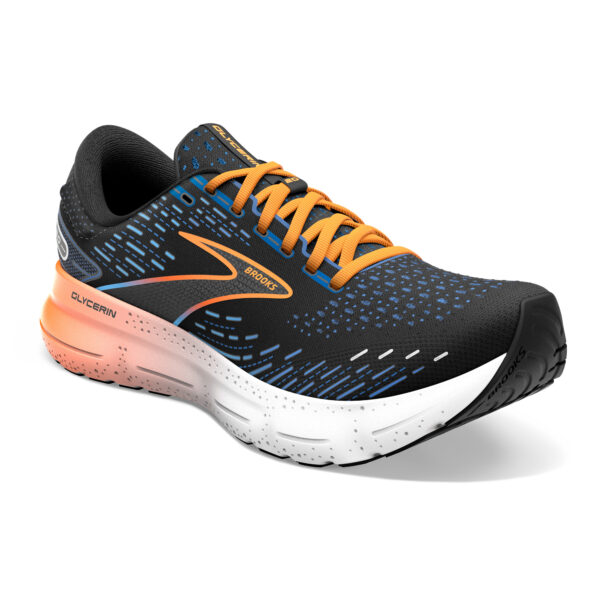 Brooks Men's Glycerin 20 - Black/Classic Blue/ Orange - Image 3