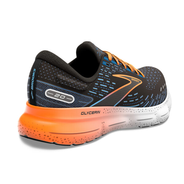 Brooks Men's Glycerin 20 - Black/Classic Blue/ Orange - Image 4