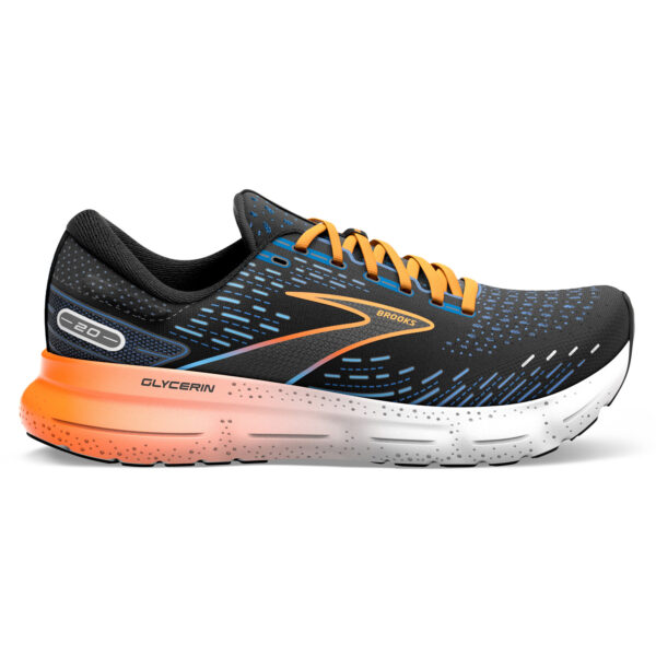 Brooks Men's Glycerin 20 - Black/Classic Blue/ Orange