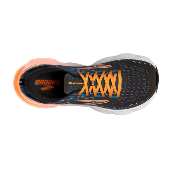 Brooks Men's Glycerin 20 - Black/Classic Blue/ Orange - Image 5