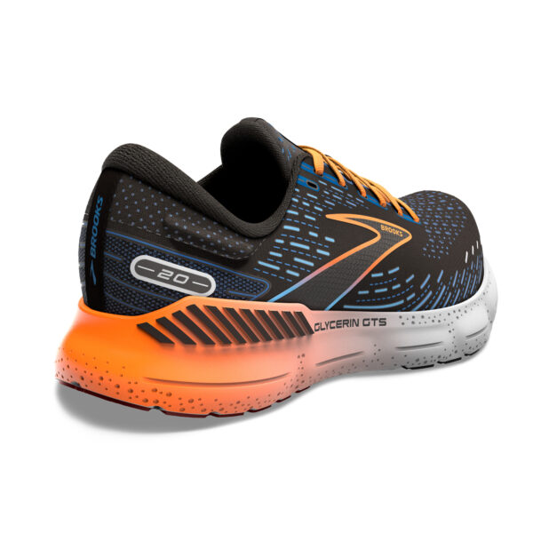 Brooks Men's Glycerin GTS 20 - Black/Classic Blue/Orange - Image 4