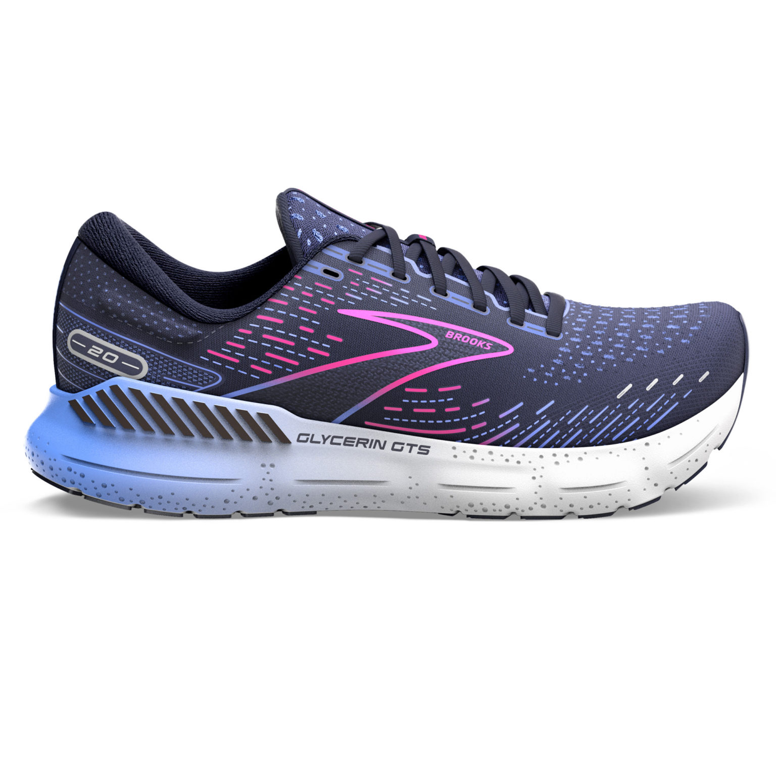 Brooks Women's Glycerin GTS 20 Peacoat/Blue/Pink Running Bath