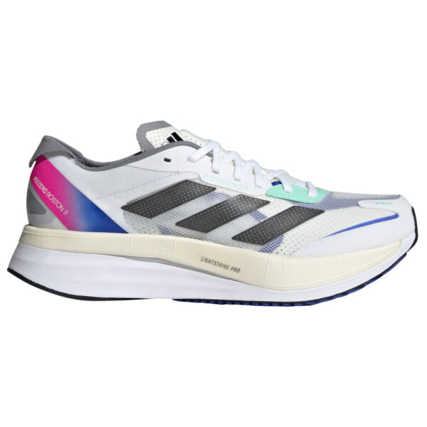 adidas Men's adizero Boston 11 - Cloud White/Core Black/Lucid Blue