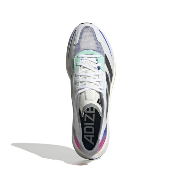adidas Men's adizero Boston 11 - Cloud White/Core Black/Lucid Blue - Image 5