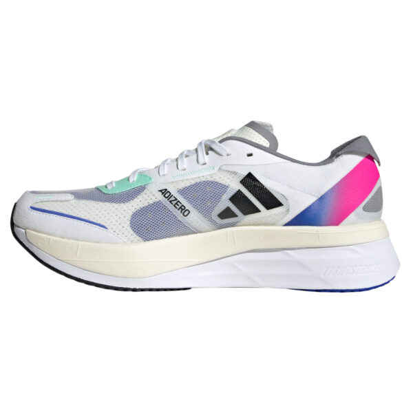 adidas Men's adizero Boston 11 - Cloud White/Core Black/Lucid Blue - Image 2