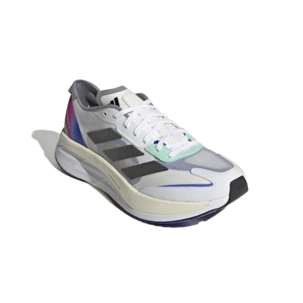 adidas Men's adizero Boston 11 - Cloud White/Core Black/Lucid Blue - Image 3