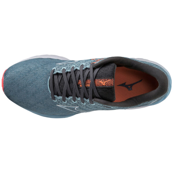 Mizuno Men's Wave Inspire 19 - Provincial Blue/White/Light Orange - Image 4