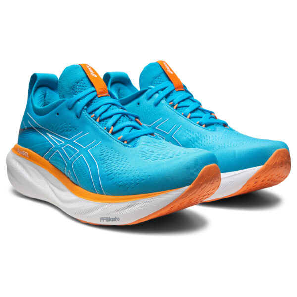 Asics Men's Gel-Nimbus 25 - Island Blue/Sun Peach - Image 3