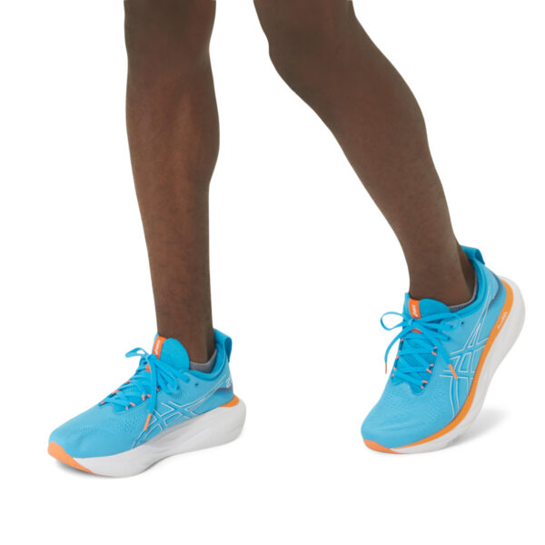 Asics Men's Gel-Nimbus 25 - Island Blue/Sun Peach - Image 8