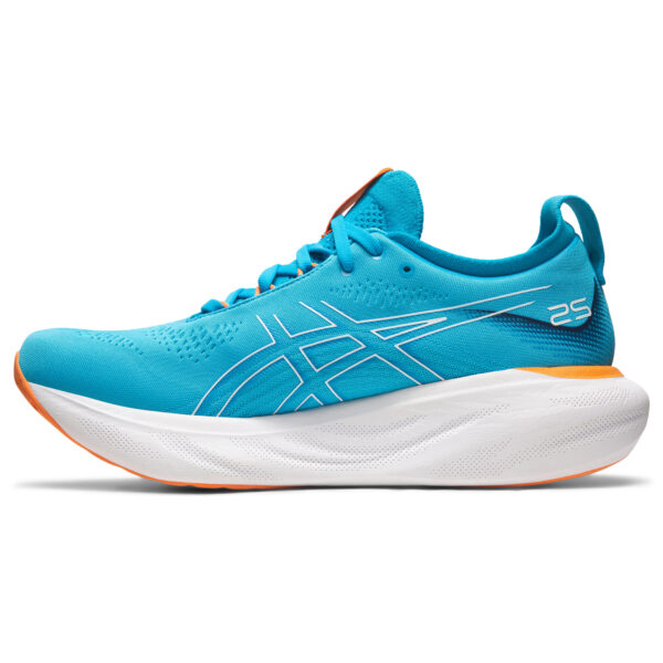 Asics Men's Gel-Nimbus 25 - Island Blue/Sun Peach - Image 2
