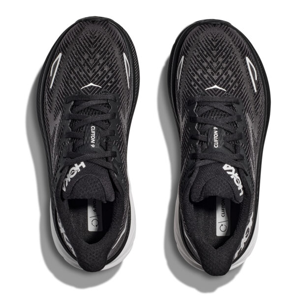 Hoka Men's Clifton 9 - Black/White - Image 5