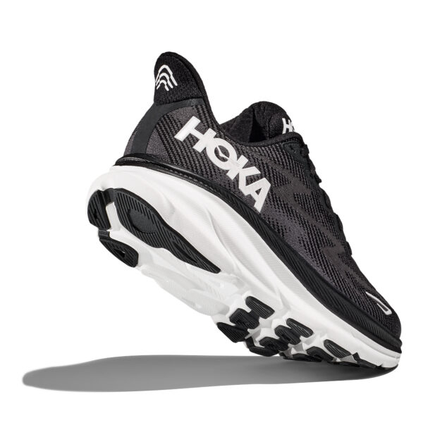 Hoka Men's Clifton 9 - Black/White - Image 4