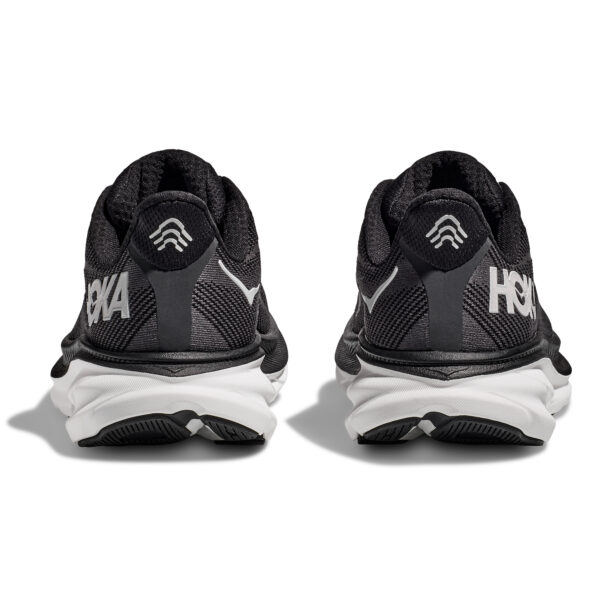 Hoka Women's Clifton 9 Wide - Black/White - Image 7