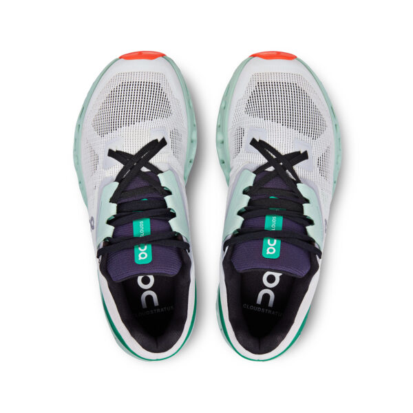 On Running Women's Cloudstratus - Undyed White/Creek - Image 4