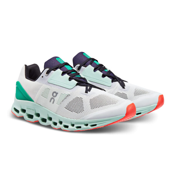 On Running Men's Cloudstratus - Undyed White/Creek - Image 3