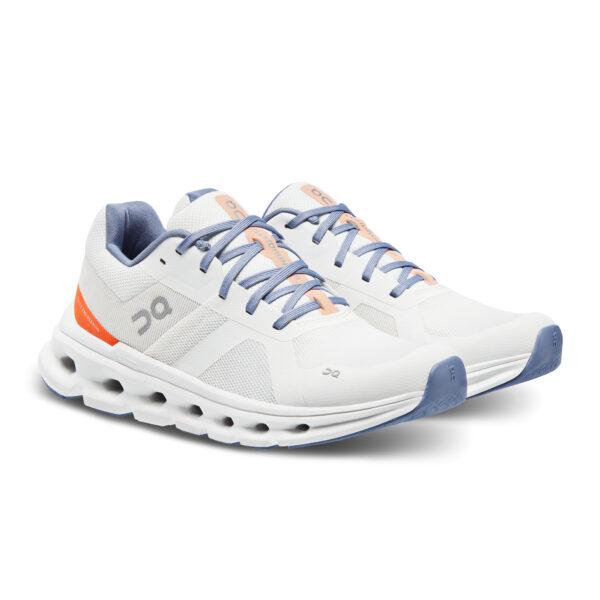 On Running Women's Cloudrunner - Undyed White/Flame - Image 3