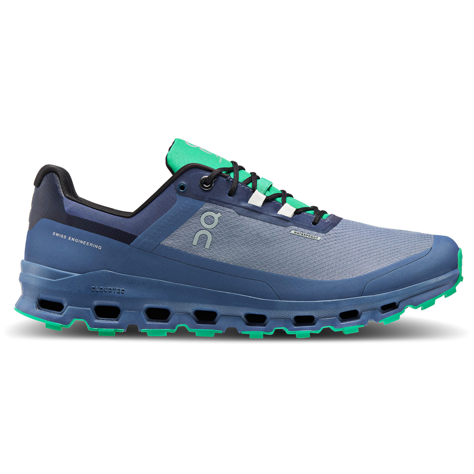 On Running Men's Cloudvista Waterproof Metal/Denim Running Bath