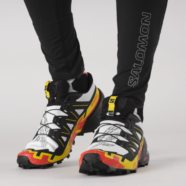 Salomon Men's Speedcross 6 - White/Black/Empire Yellow - Image 7