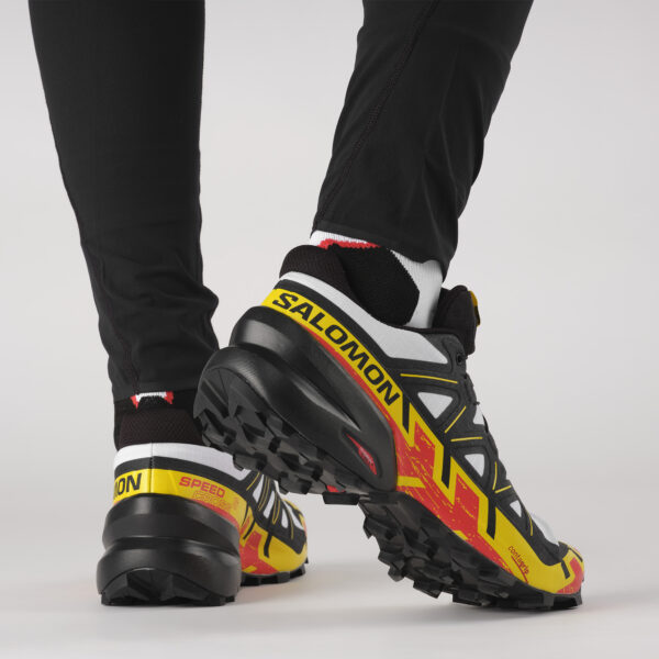 Salomon Men's Speedcross 6 - White/Black/Empire Yellow - Image 8