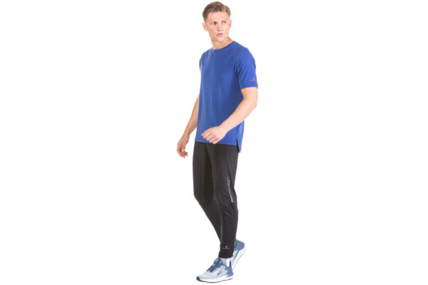 Ronhill Men's Life Tencel S/S Tee - Dark Cobalt Marl/Flame - Image 4