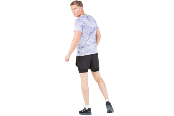 Ronhill Men's Tech Golden Hour Tee - Lake Blue Crinkle - Image 4