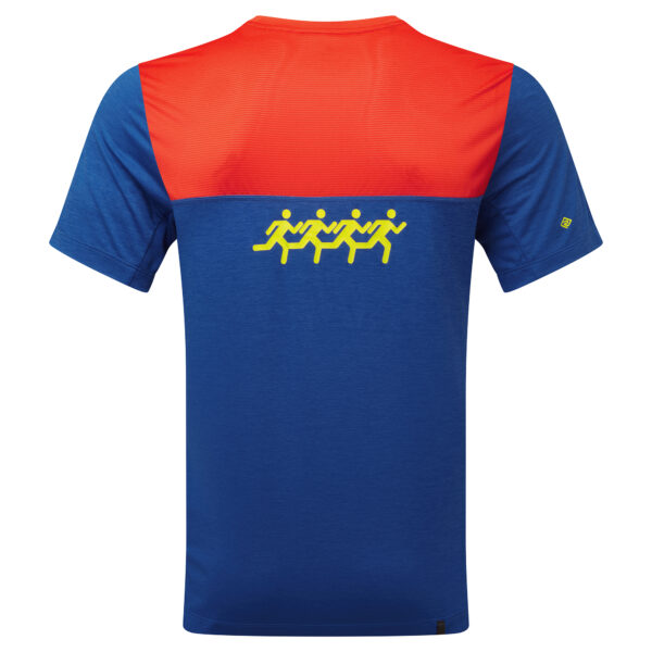 Ronhill Men's Tech Trio Tee - Dark Cobalt Marl/Solar - Image 2