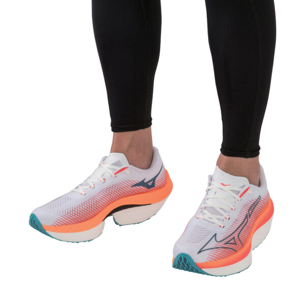 Mizuno Men's Rebellion Pro - White/Silver/Soleil - Image 10