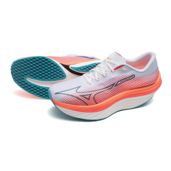 Mizuno Men's Rebellion Pro - White/Silver/Soleil - Image 9
