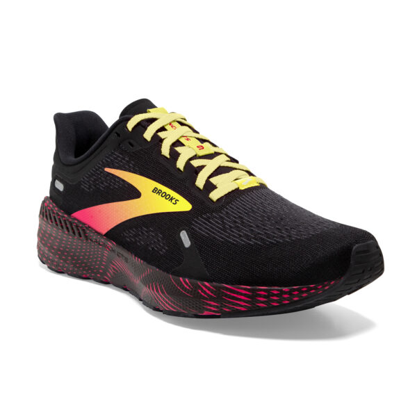 Brooks Men's Launch GTS 9 - Black/Pink/Yellow - Image 2