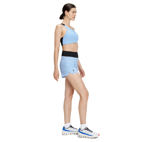 On Running Women's 5" Running Shorts - Stratosphere/Black - Image 2
