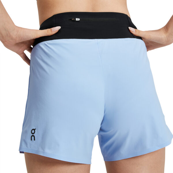 On Running Women's 5" Running Shorts - Stratosphere/Black - Image 4