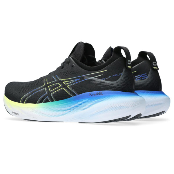 Asics Men's Gel-Nimbus 25 - Black/Glow Yellow - Image 4