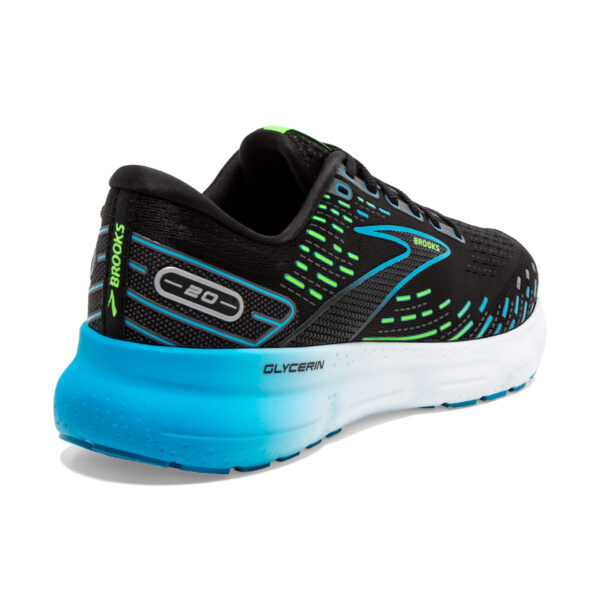 Brooks Men's Glycerin 20 - Black/Hawaiian Ocean/Green - Image 4