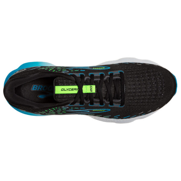 Brooks Men's Glycerin 20 - Black/Hawaiian Ocean/Green - Image 5