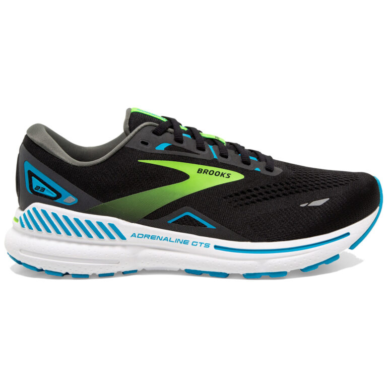 Brooks Men's Adrenaline GTS 23 Black/Hawaiian Ocean/Green Running Bath