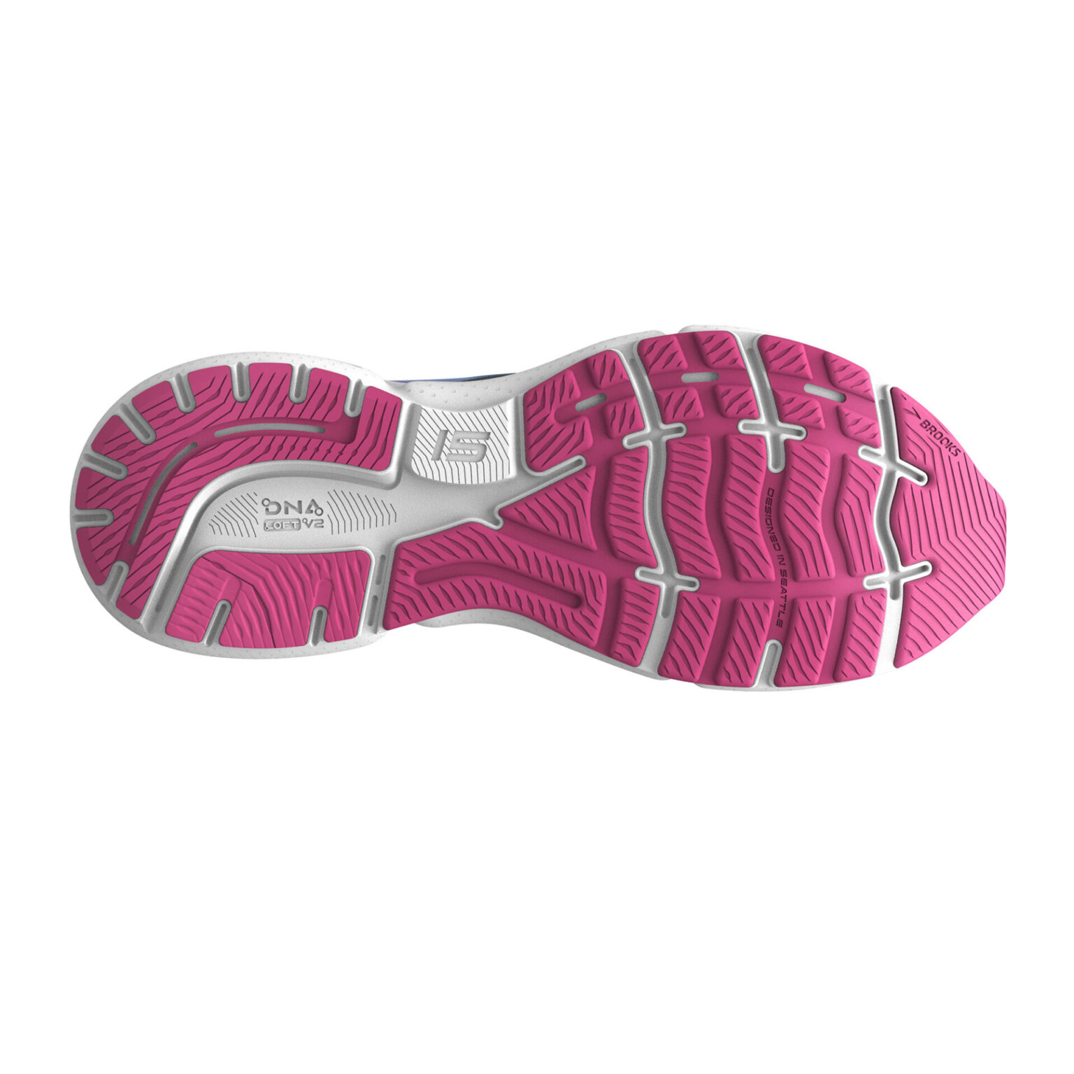 Brooks Women's Ghost 15 Ebony/Open Air/Lilac Rose Running Bath