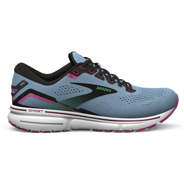 Brooks Women's Ghost 15 - Blue Bell/Black/Pink