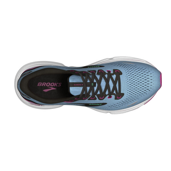 Brooks Women's Ghost 15 - Blue Bell/Black/Pink - Image 5