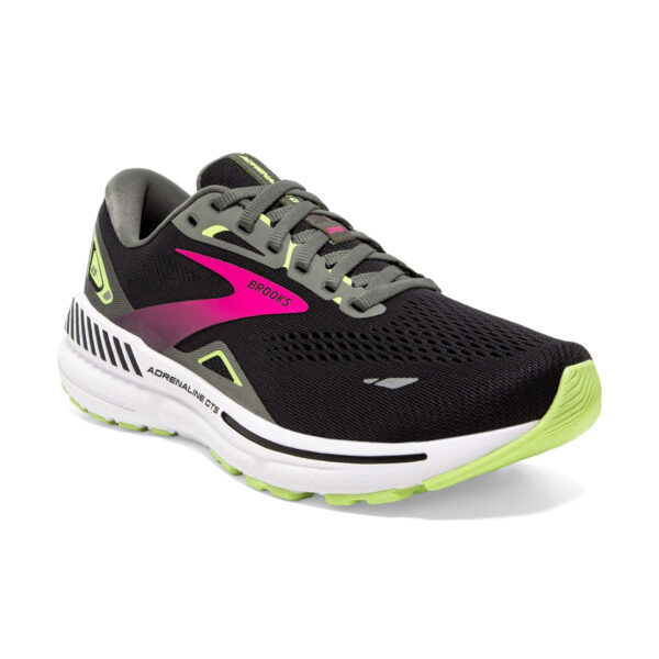 Brooks Women's Adrenaline GTS 23 Wide - Black/Gunmetal/Sharp Green - Image 3