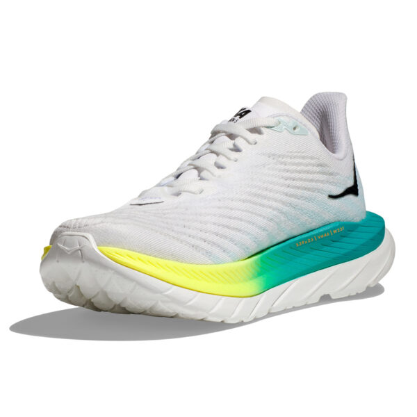 Hoka Men's Mach 5 - White/Blue Glass - Image 3