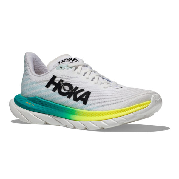 Hoka Men's Mach 5 - White/Blue Glass - Image 2