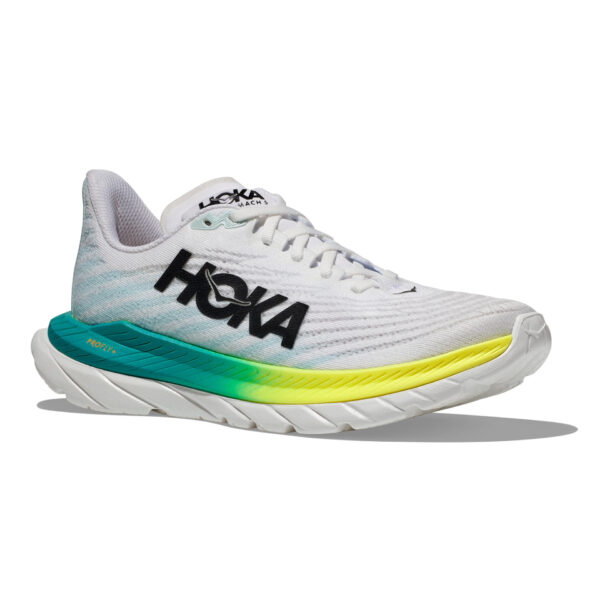 Hoka Women's Mach 5 - White/Blue Glass - Image 2