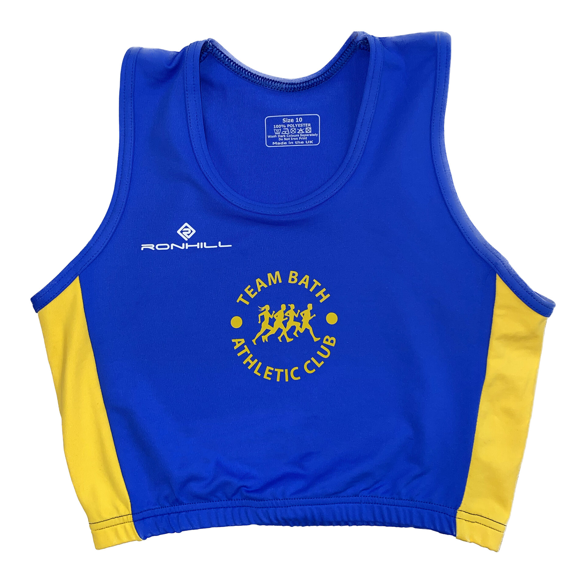 Team Bath AC Crop Top - Royal/Gold - Running Bath