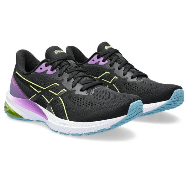 Asics Women's GT-1000 12 - Black/Glow Yellow - Image 3