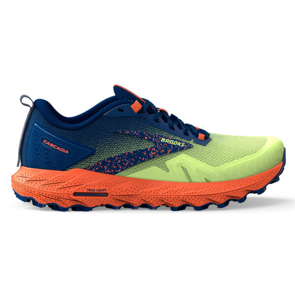 Brooks Men's Cascadia 17 - Sharp Green/Navy/Firecracker