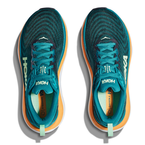 Hoka Men's Gaviota 5 - Deep Lagoon/Sherbert - Image 6