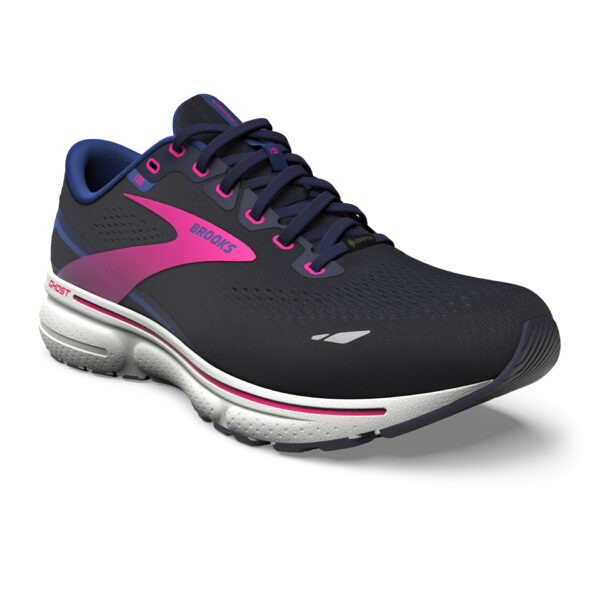 Brooks Women's Ghost 15 GTX - Peacoat/Blue/Pink - Image 3