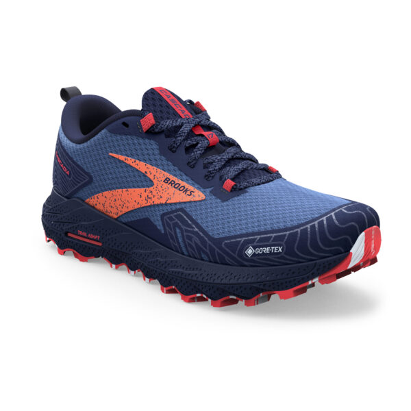 Brooks Women's Cascadia 17 GTX - Navy/Bittersweet/Peacoat - Image 3