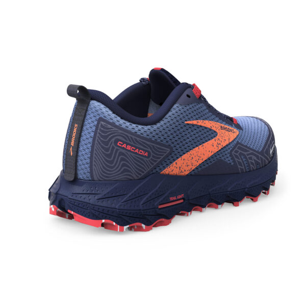 Brooks Women's Cascadia 17 GTX - Navy/Bittersweet/Peacoat - Image 4