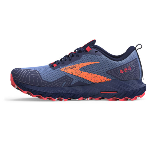 Brooks Women's Cascadia 17 GTX - Navy/Bittersweet/Peacoat - Image 2